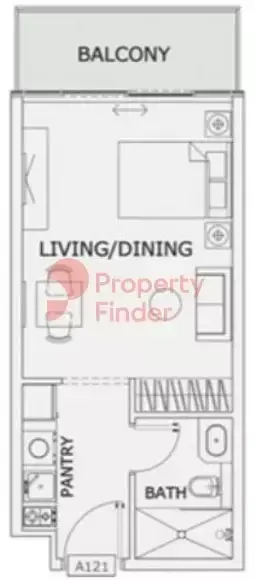 Планировка — Студия, 37 м²