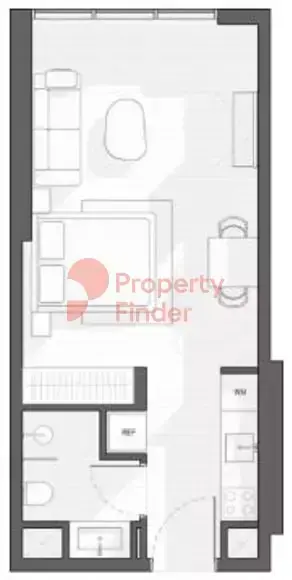 Планировка — Студия, 35 м²