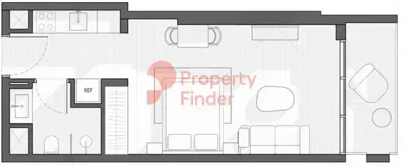 Планировка — Студия, 38 м²