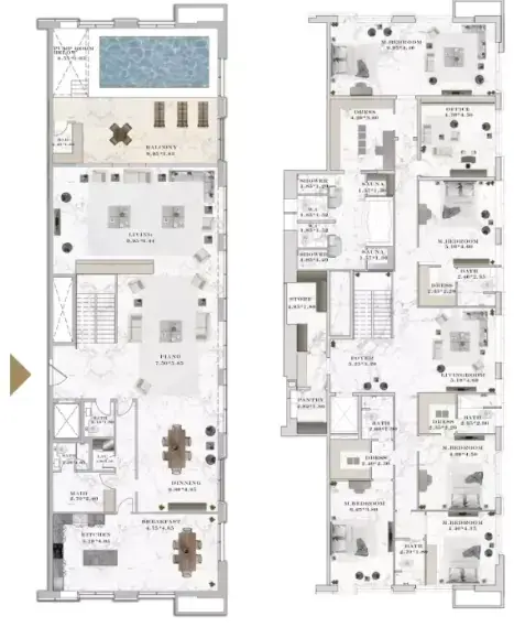 Планировка — квартира, 376 м²