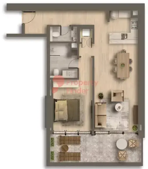 Планировка — Студия, 95 м²