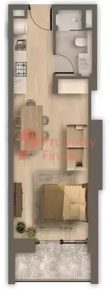 Планировка — Студия, 42 м²