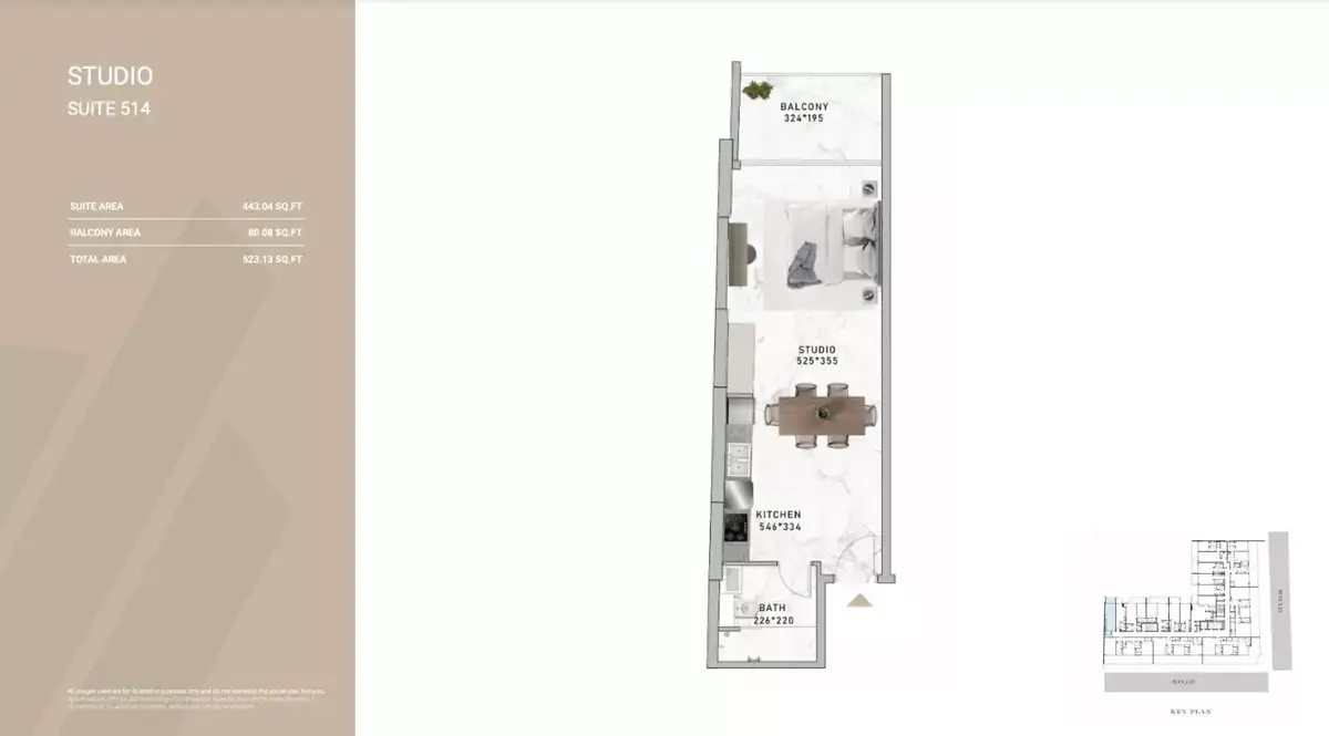 Планировка — Студия, 49 м²