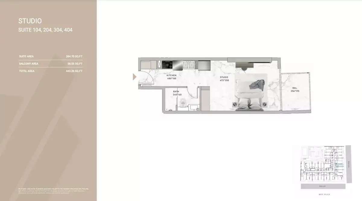 Планировка — Студия, 41 м²