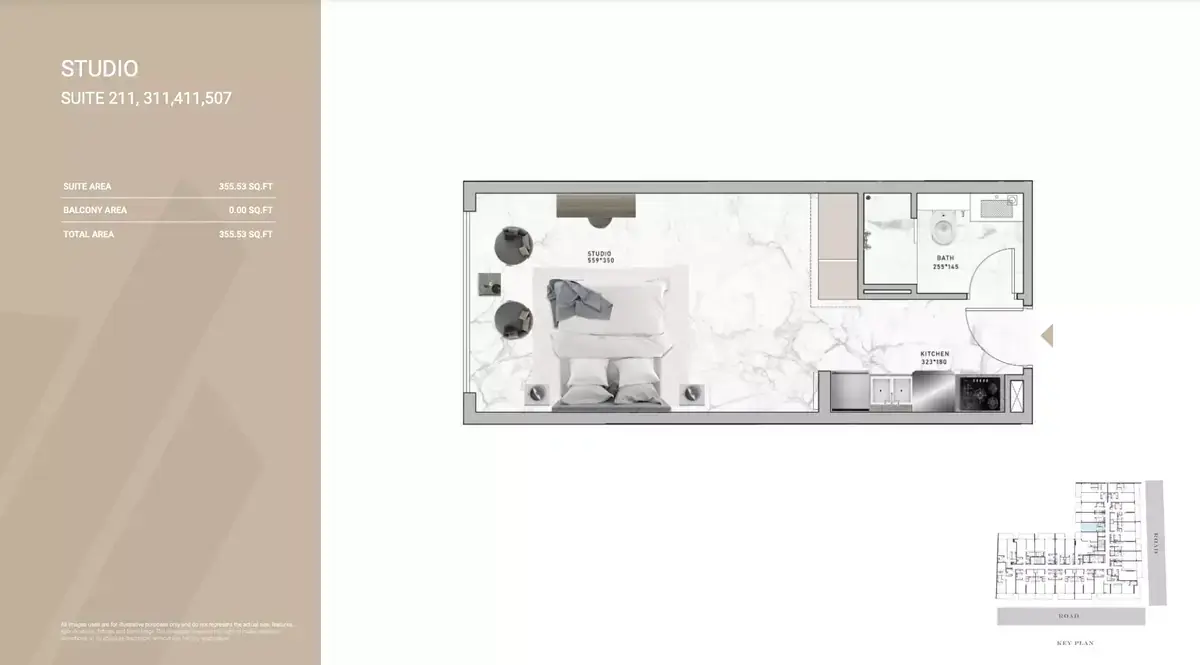 Планировка — Студия, 33 м²