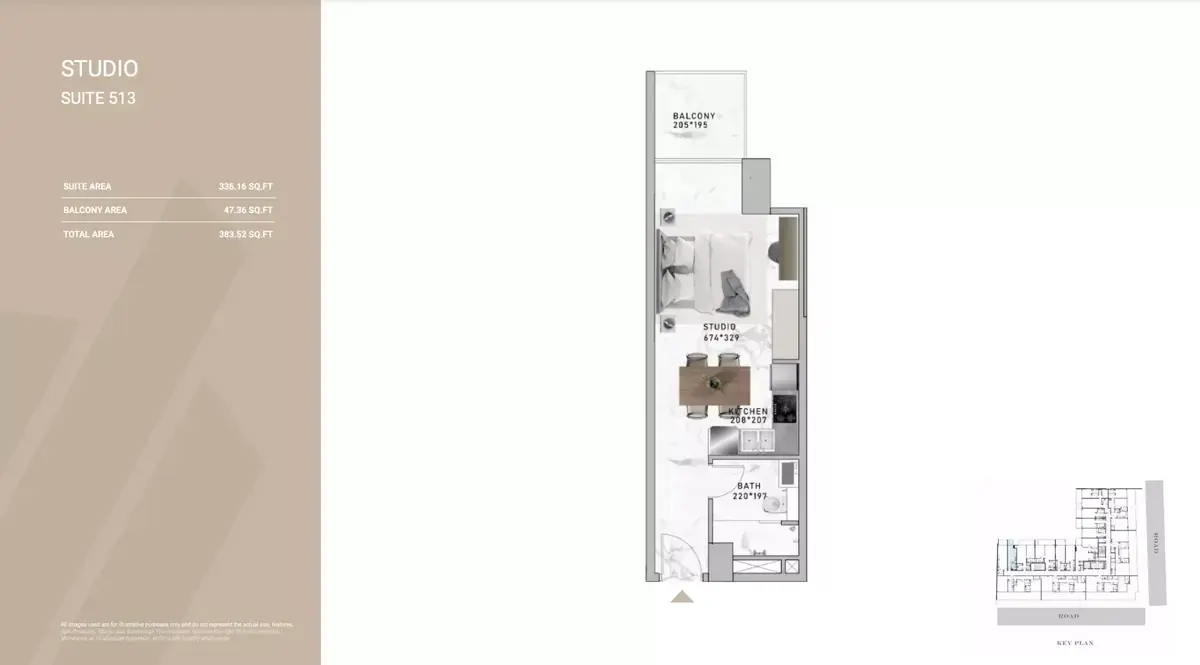 Планировка — Студия, 36 м²