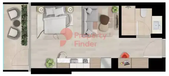 Планировка — Студия, 40 м²