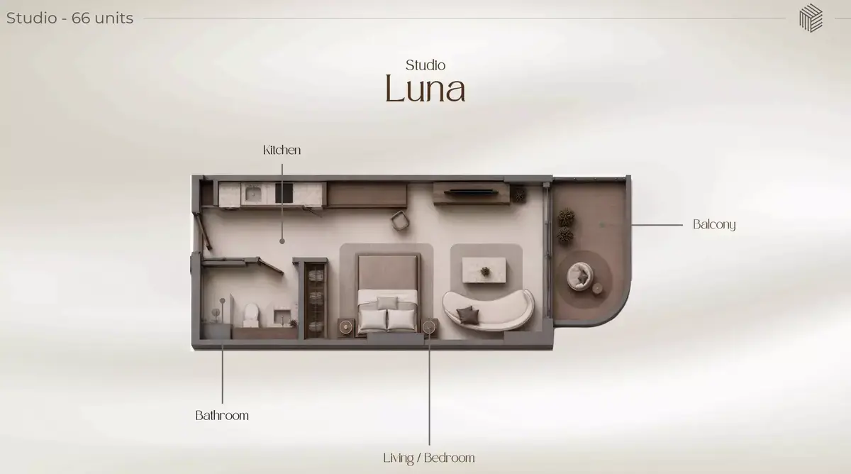 Планировка — Студия, 41 м²