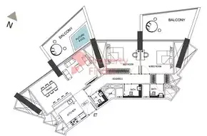 Планировка — 2-спальная, 147 м²