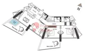 Планировка — 2-спальная, 148 м²