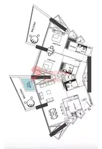 Планировка — 2-спальная, 171 м²