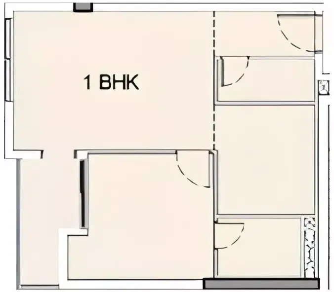 Планировка — 1-спальная, 69 м²