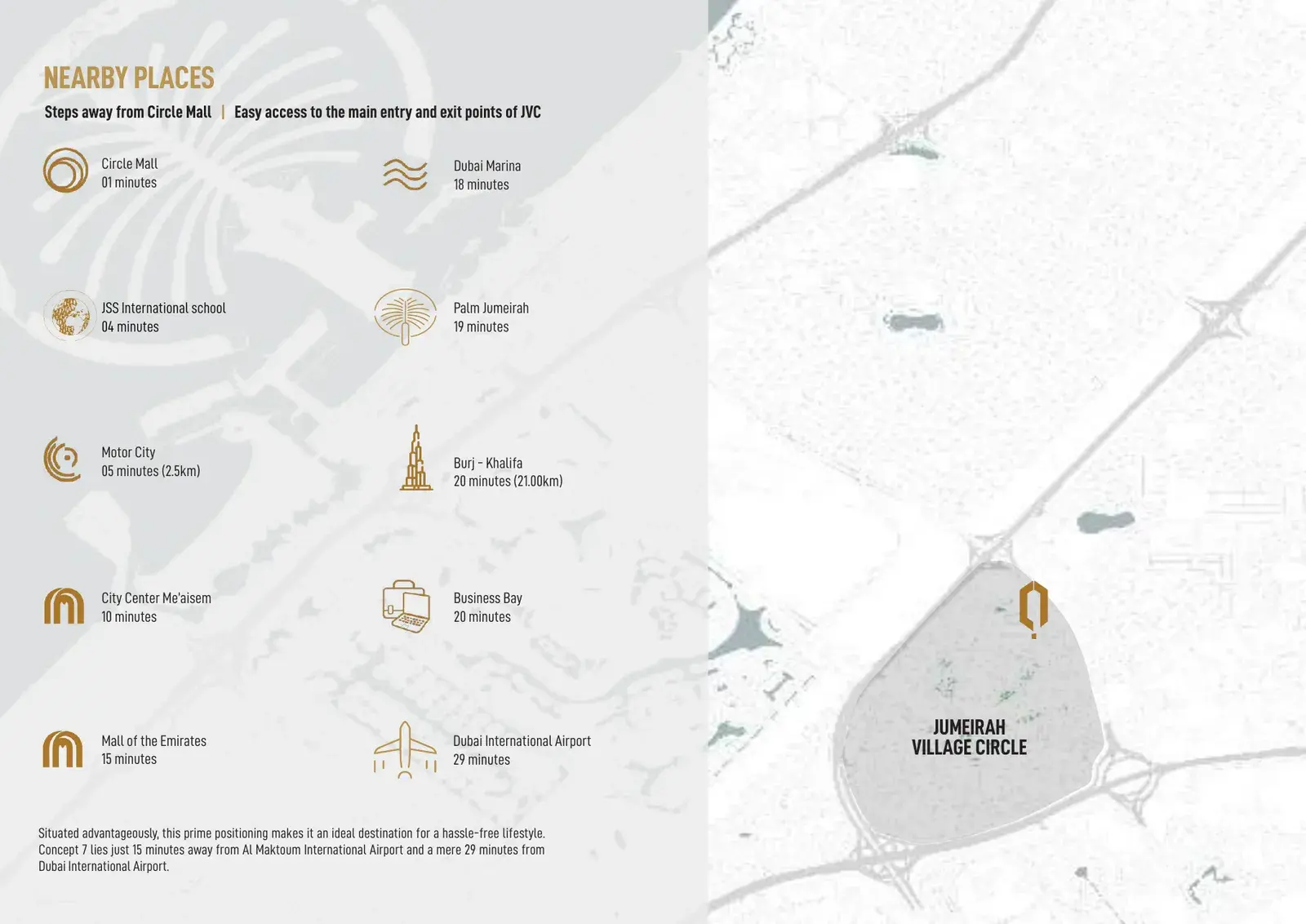 Concept 7 Residences — сколько ехать до точек города