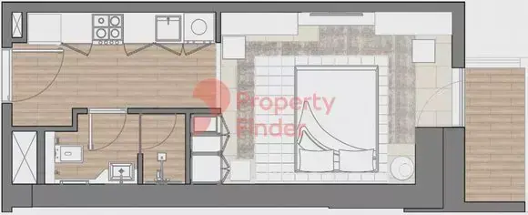 Планировка — Студия, 36 м²