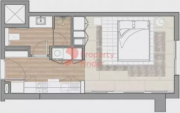 Планировка — Студия, 37 м²