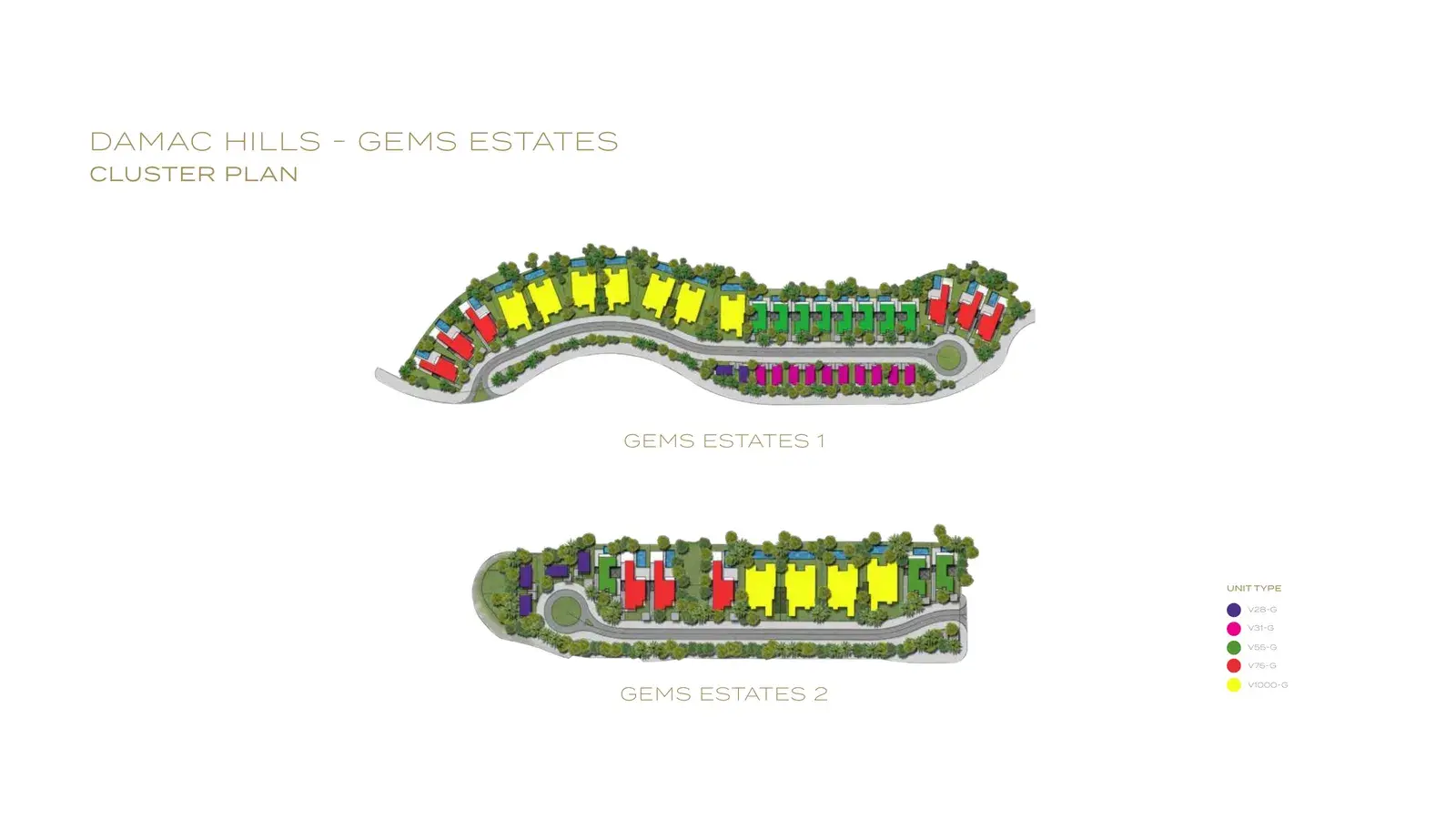 Gems Estates By Damac — схема из брошюры застройщика