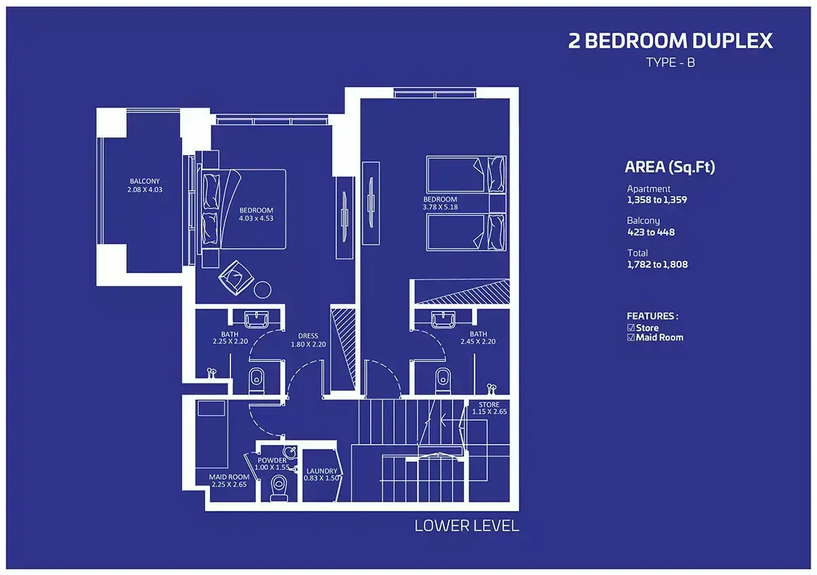 Планировка — 2-спальная, 168 м²