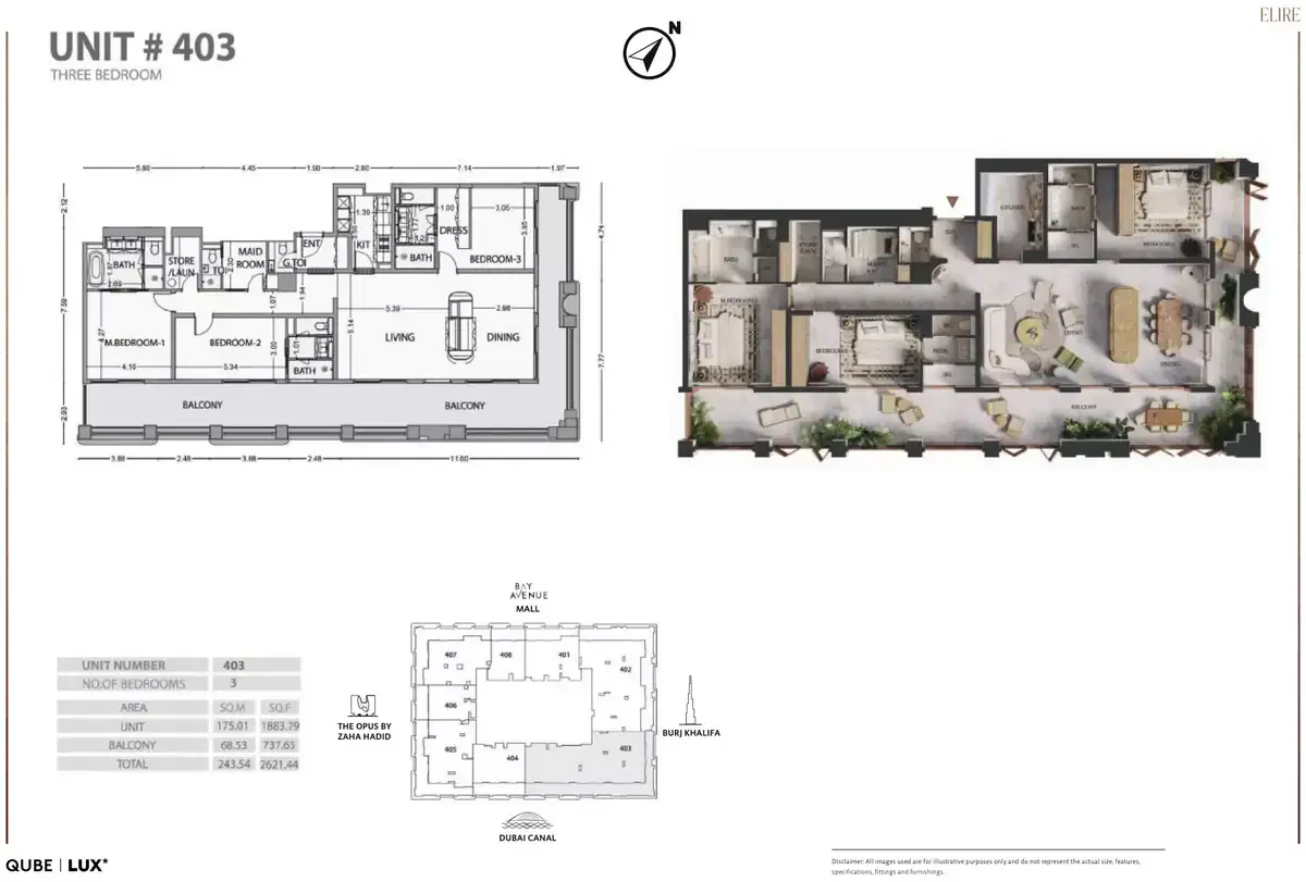 Планировка — 3-спальная, 243 м²