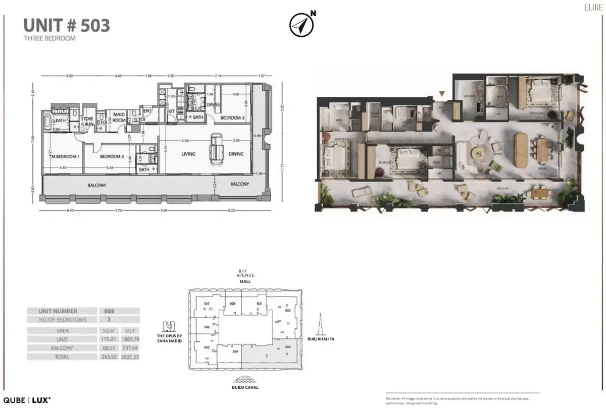 Планировка — 3-спальная, 243 м²