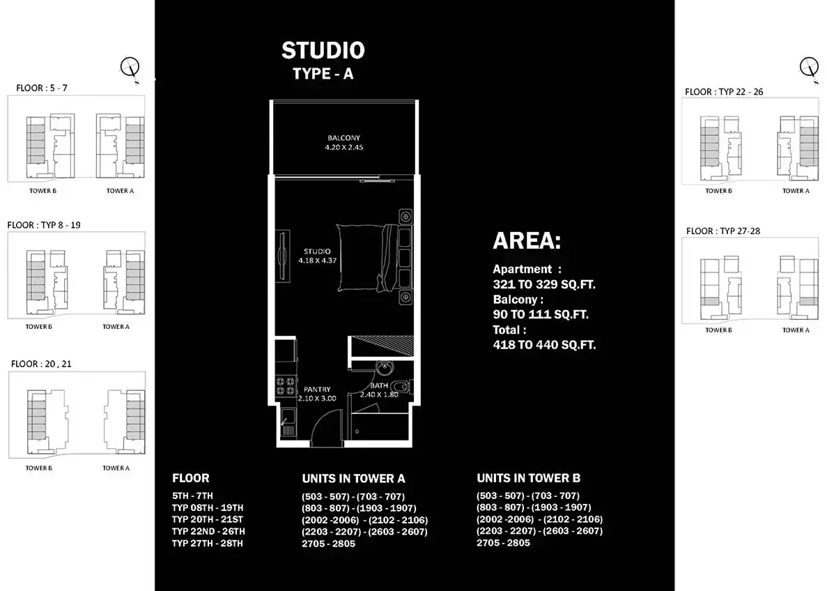 Планировка — Студия, 41 м²