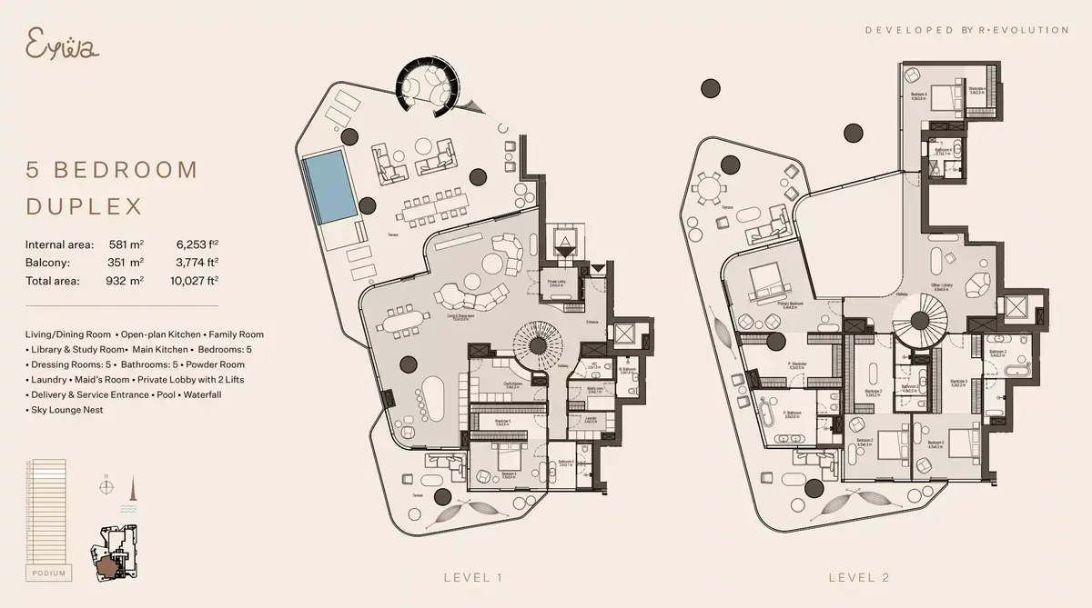 Планировка — квартира, 932 м²