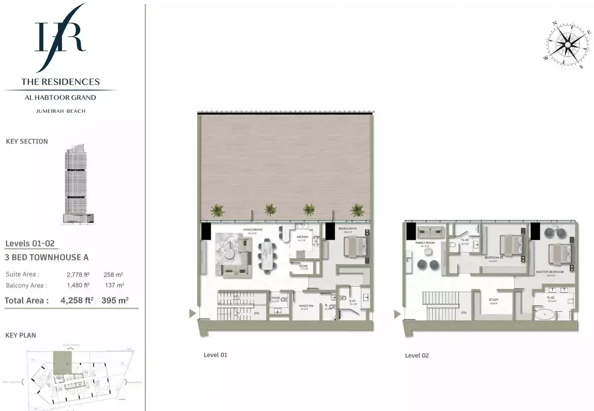Планировка — 3-спальная, 396 м²