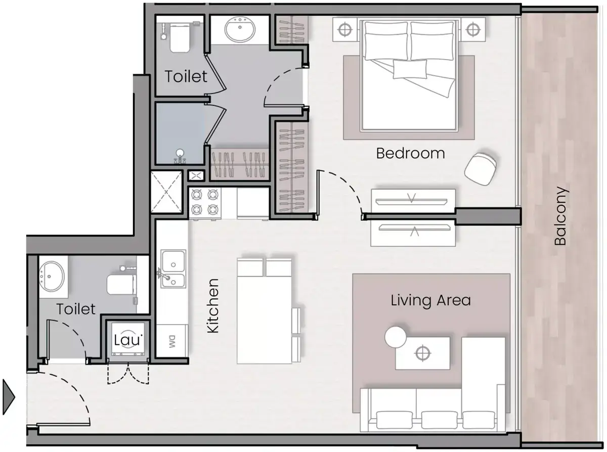 Планировка — Студия, 72 м²