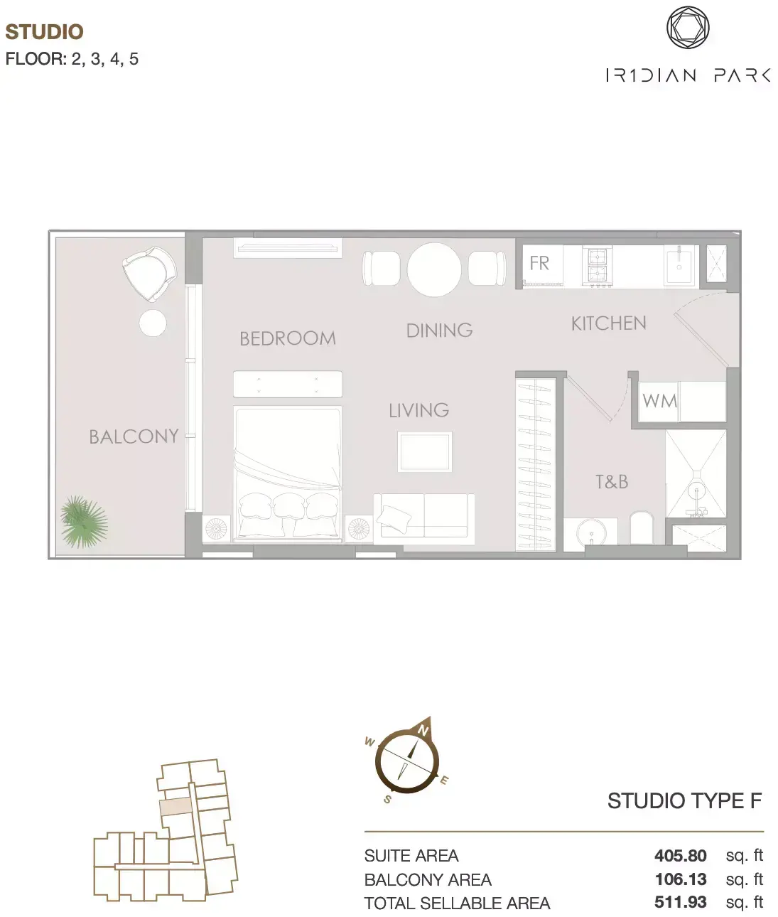 Планировка — Студия, 47 м²