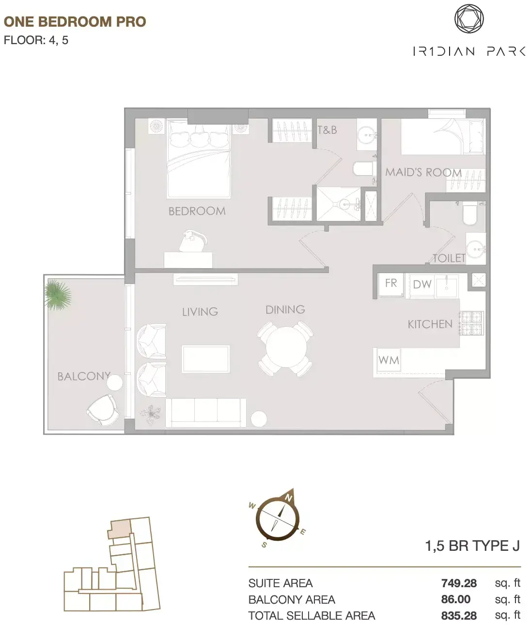 Планировка — 2-спальная, 78 м²