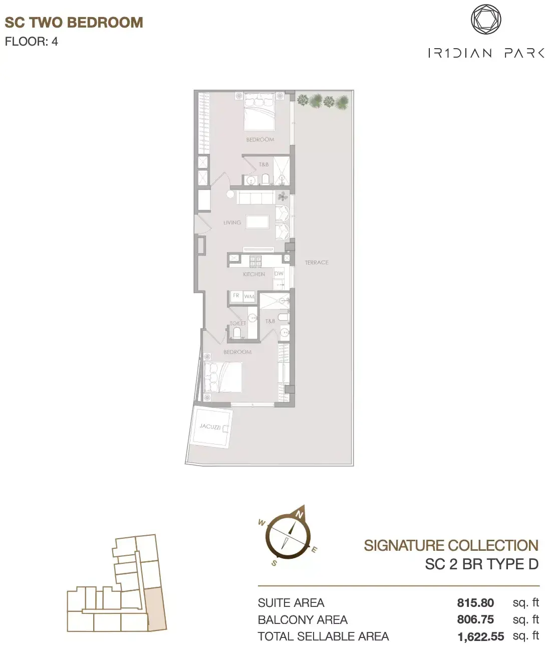 Планировка — 2-спальная, 151 м²