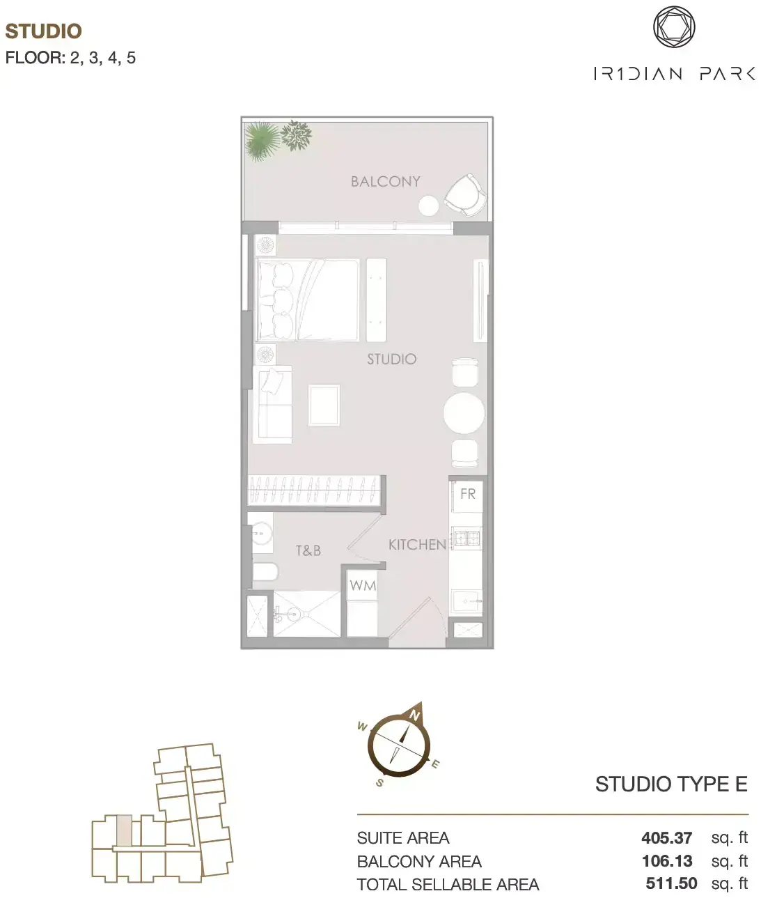 Планировка — Студия, 47 м²