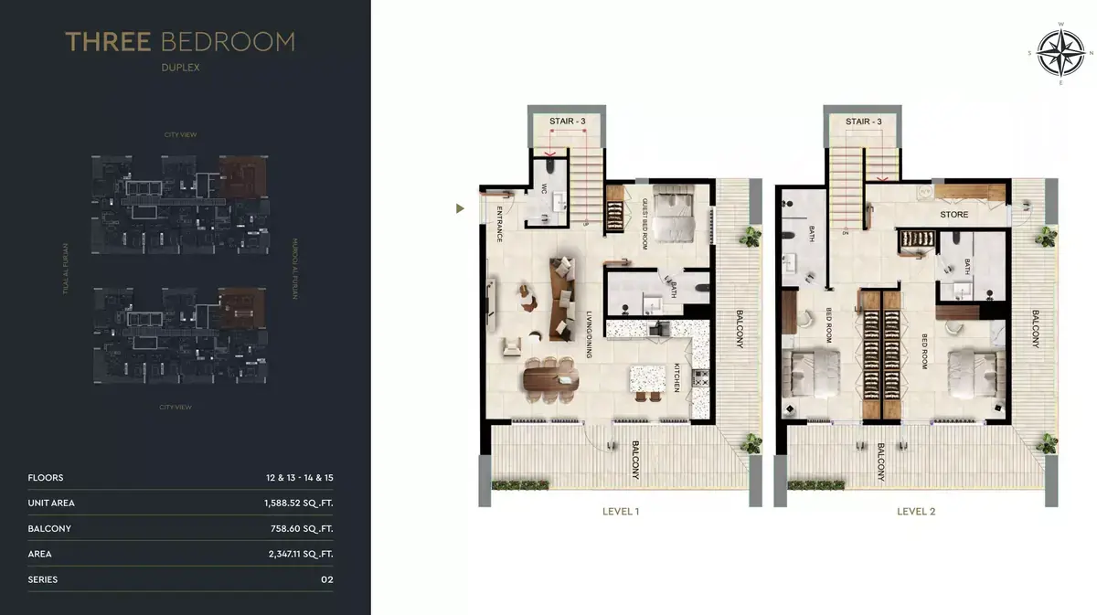 Планировка — 3-спальная, 218 м²