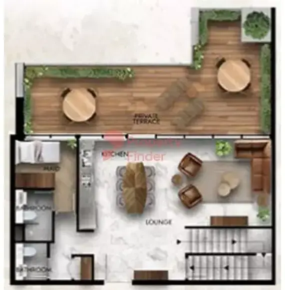 Планировка — 3-спальная, 264 м²