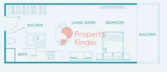 Планировка — Студия, 39 м²