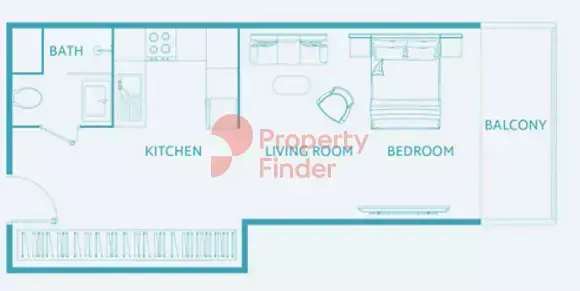 Планировка — Студия, 45 м²