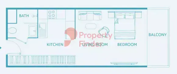 Планировка — Студия, 42 м²