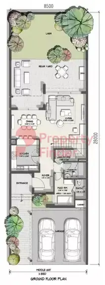 Планировка — 3-спальная, 278 м²