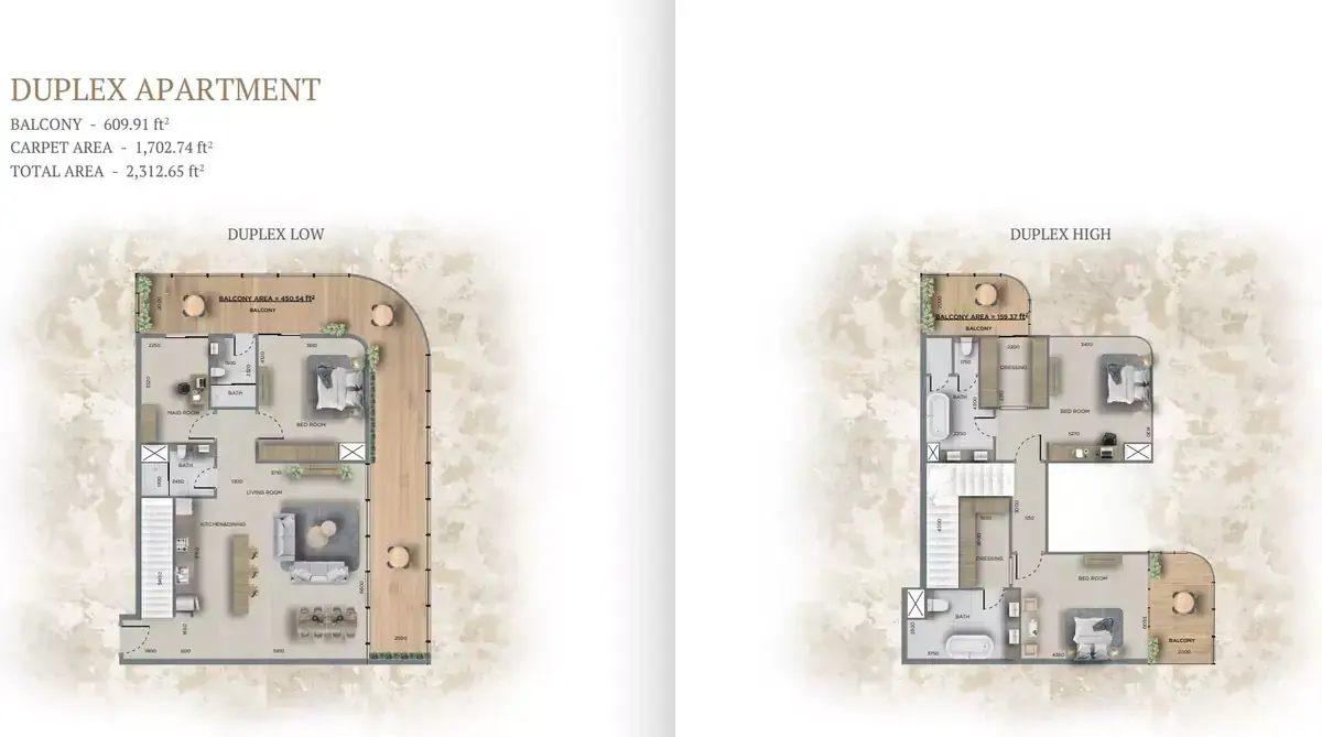 Планировка — 3-спальная, 215 м²