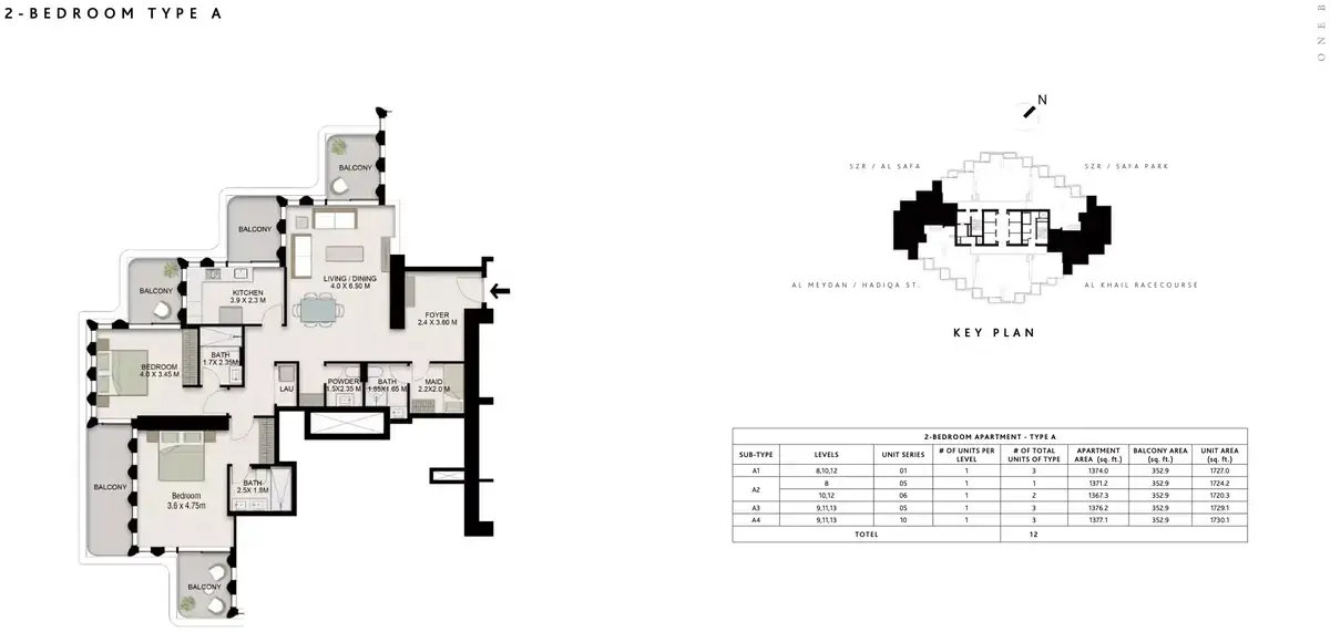 Планировка — 2-спальная, 161 м²