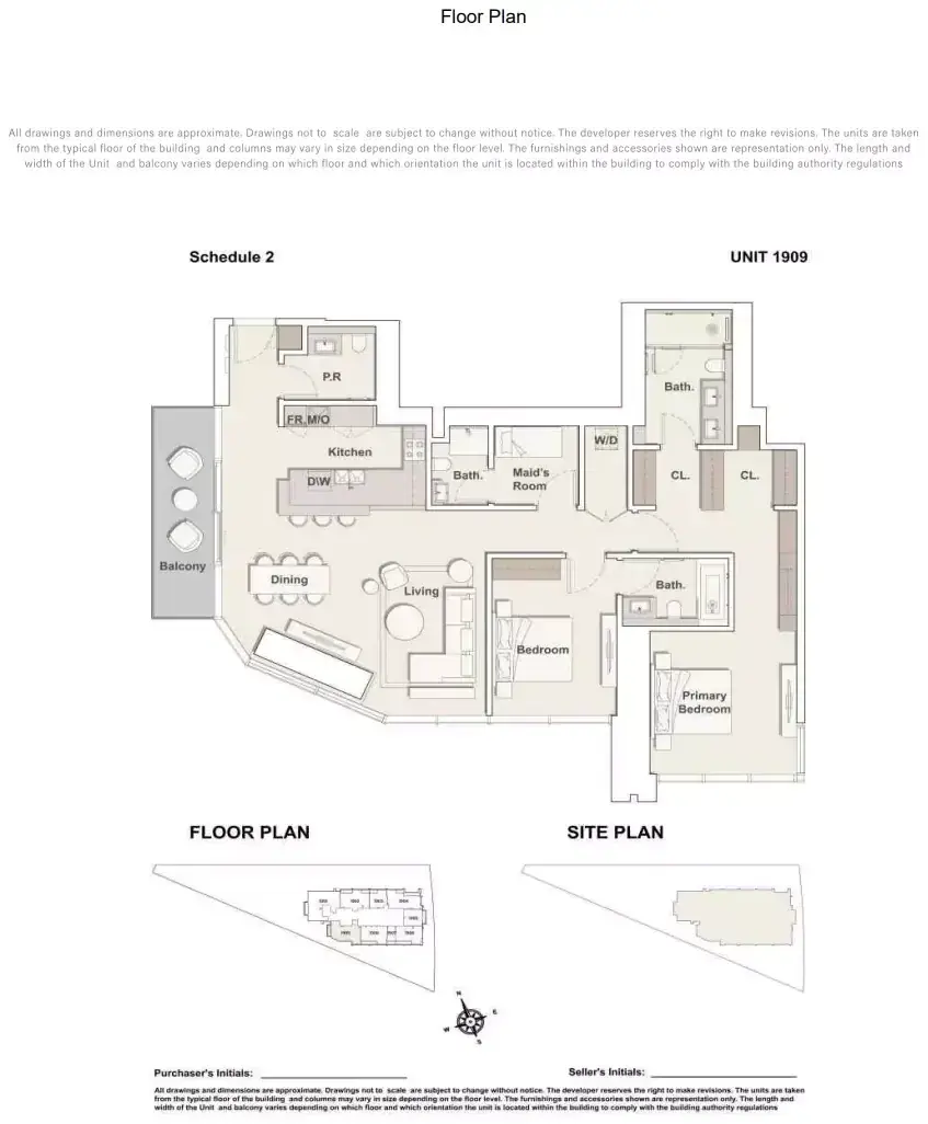 Планировка — 2-спальная, 166 м²