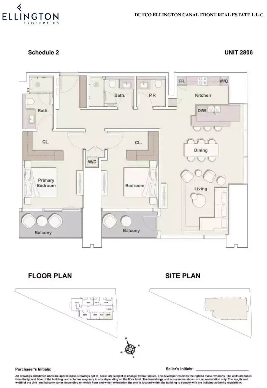 Планировка — 2-спальная, 136 м²