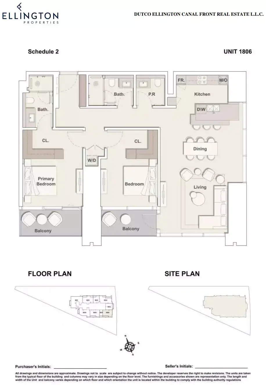 Планировка — 2-спальная, 136 м²