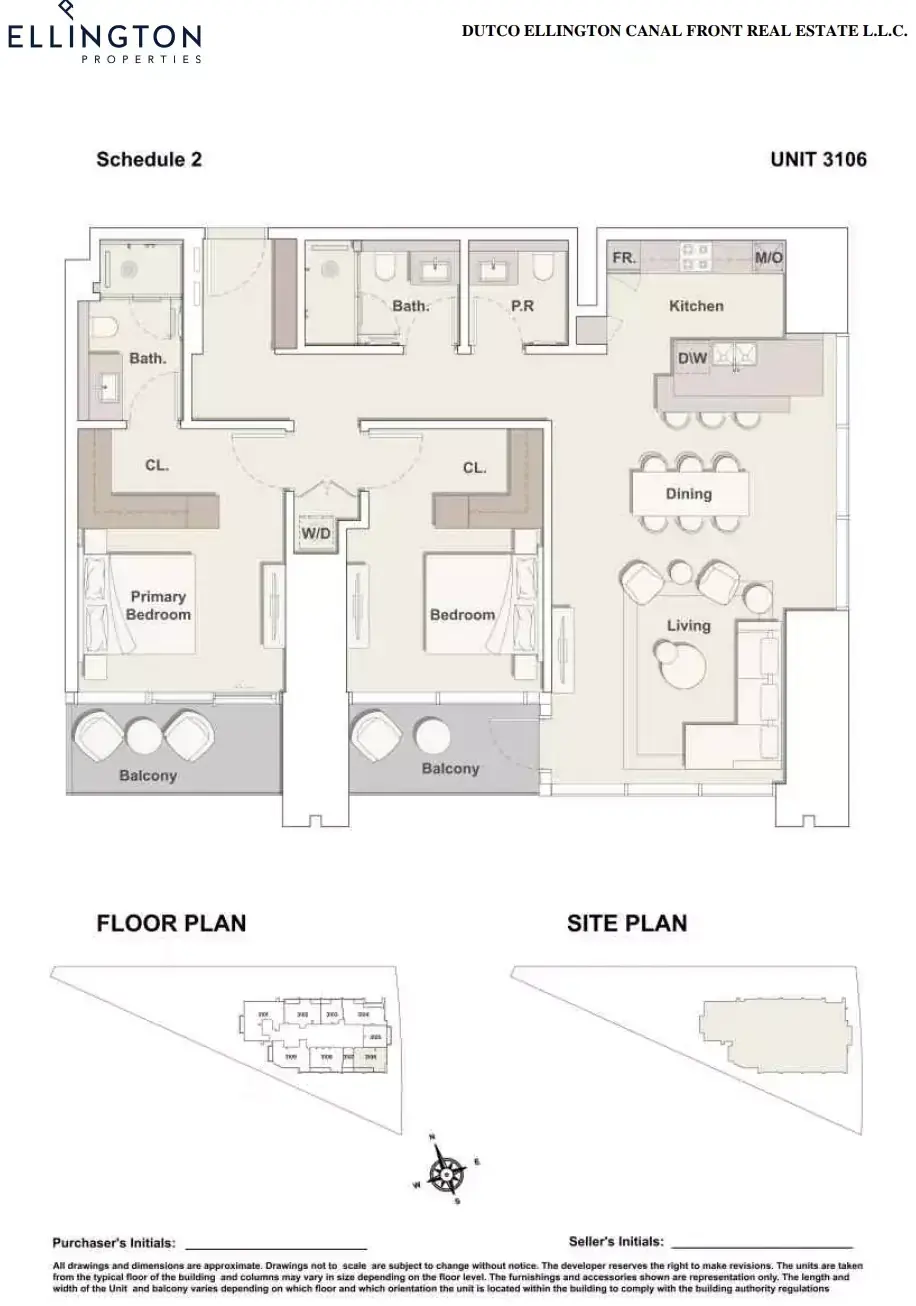 Планировка — 2-спальная, 136 м²