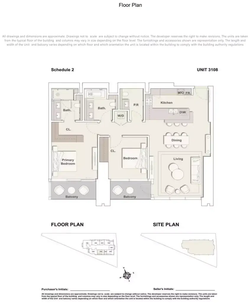 Планировка — 2-спальная, 137 м²