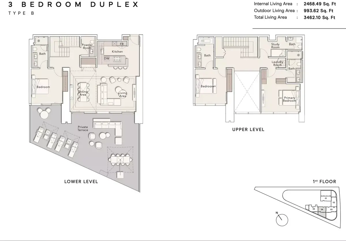 Планировка — 3-спальная, 322 м²