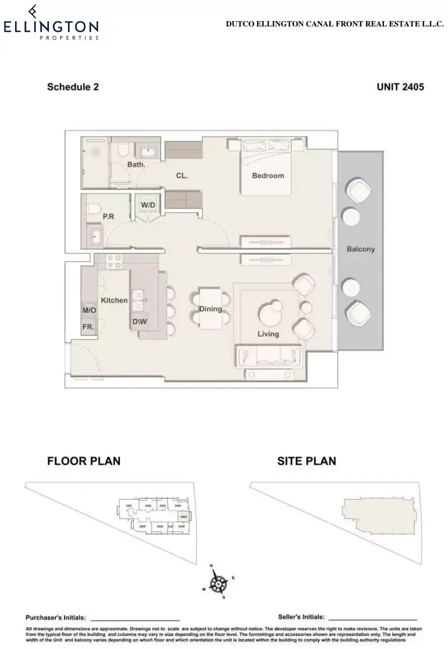 Планировка — 1-спальная, 98 м²
