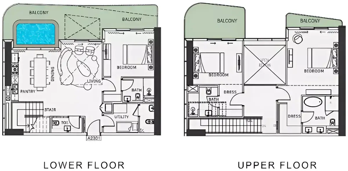 Планировка — 3-спальная, 214 м²