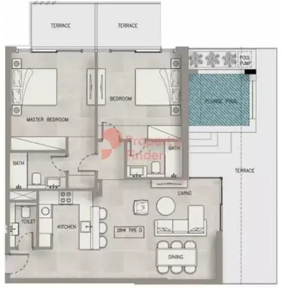 Планировка — 2-спальная