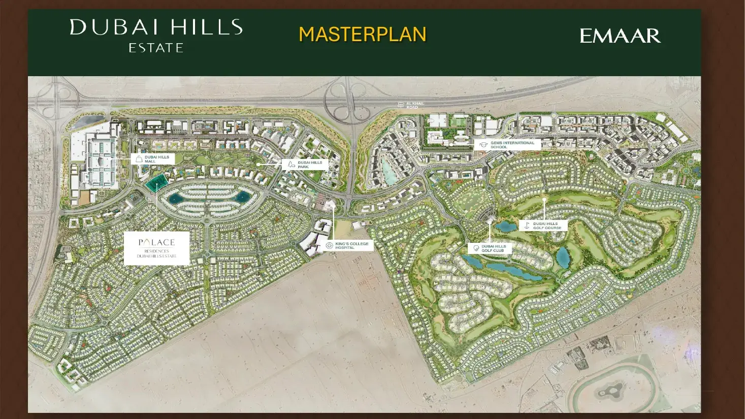 Palace Residences Dubai Hills — мастер-план проекта