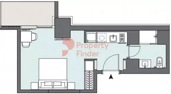 Планировка — Студия, 38 м²